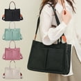 thumbnail image 1 of Bolso de Lona para Mujer - Bolso Grande de Viaje con Asas Reforzadas, 34 X 25 X 14 Cm, Amplio Compartimento para Portátil, Resistente y de Uso Diario En Negro, Blanco, Rosa y Verde., 1 of 6