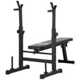 thumbnail image 1 of CoSoTower Adjustable Weight Bench, Foldable Bench Press with Barbell Rack and Dip Station for Home Gym, Strength Training Multiuse Workout Bench, Black, 1 of 7
