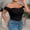 Black, variant on Women's Plus-Size Off Shoulder Summer Floral Corset Tops 2026 Cute Y2K Ruched Going Out Party Trendy Bustier Crop Top for Women XL