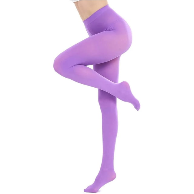 Malla Media Pantimedia Microfibra Para Dama Licra 3d Sexy 3 Piezas Morado Unitalla