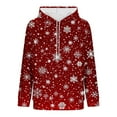 thumbnail image 6 of Hoodies for Women Christmas Pullover Sweatshirts Casual Long Sleeve Drawstring Hooded Tops with Pocket Holiday Cozy Fall Tunic Top, 6 of 6