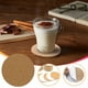 thumbnail image 1 of pstuiky 20 unidades de tapetes de corcho autoadhesivos. Tapete de corcho autoadhesivo para tazas de té. Tapete antideslizante de cerámica para la base. Tapete de corcho redondo., 1 of 9