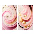 thumbnail image 2 of Designart "Circular Pink and Gold Abstraction I" Abstract Spirals Wall Art Set Of 2 - Pink Abstract Gallery Wall Set For Home Decor, 2 of 6