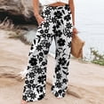 thumbnail image 1 of WILLBEST Pantalones Casuales elegantes para Mujer: Pantalones Largos de Cintura Elástica con Bolsillos Sueltos de Color Liso Mediana, 1 of 6