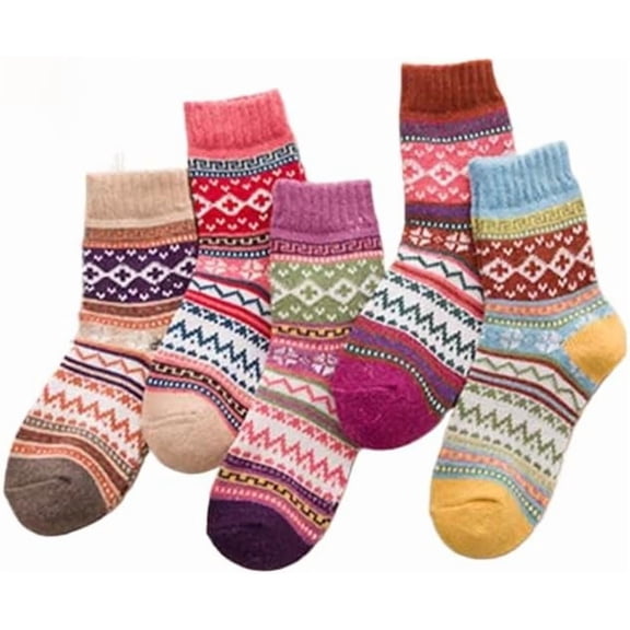 Zhengup Cottagecore Wool Socks for Women Vintage Aesthetic Thick Winter Knitted Socks Cute Coquette Ankle Fuzzy Socks