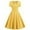 Yellow, variant on XFLWAM Women's 1950s Retro Dress Vintage Short Sleeve Button Down A-Line Swing Midi Dresses Crew Neck Solid Color Evening Prom Gown Green XL