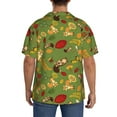 thumbnail image 7 of Goofa Squirrel And Fox In The Forest Printed Men's Casual Short-sleeved Shirt,Lightweight Breathable Button-down,Summer Casual men's top,Versatile Fashion shirt-3X-Large, 7 of 7