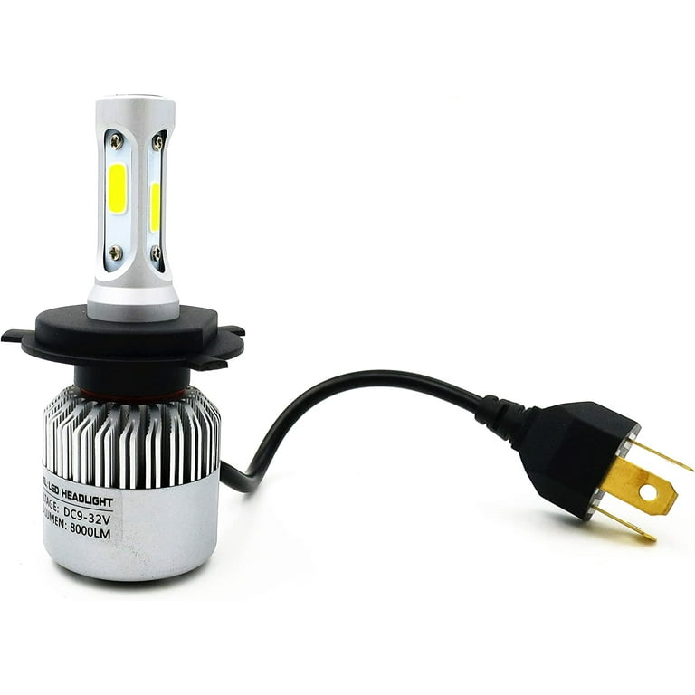 Alla Lighting 8000lm P43t Base H4 9003 LED Headlight Bulbs