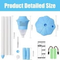 thumbnail image 7 of Bubble Torch Garden Lamp, Bubble Maker Stand, 47 Inches Standing Tiki Torchs Bubbles Machine with Lights, Rechargeable Outdoor Torch Bubbles Machine, for Wedding Birthday Party (2Pcs Red), 7 of 7