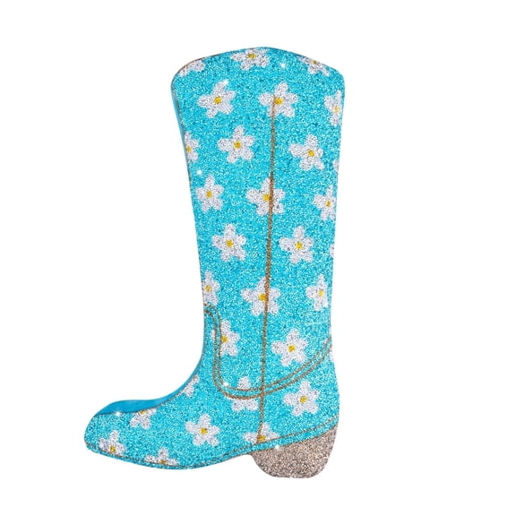 Flower Boot Pillow - Blue