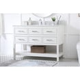 thumbnail image 2 of 48 inch single bathroom vanity in white with backsplash, 2 of 8
