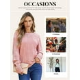 thumbnail image 4 of SHEWIN Womens Sweaters Casual Crewneck Long Batwing Sleeve Pullover Sweater Tops Lightweight Knitted Fall Clothes, 4 of 9