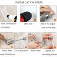 thumbnail image 4 of Estante de pared para cocina Utensilios de cocina Estante de pared con 7 ganchos para colgar utensilios de cocina: cuchara sopera, cacerola, olla, escurridor, guante, cuchillo, 4 of 5