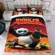 thumbnail image 4 of Kung Fu Panda Conjunto de sábanas temático, trío de piezas, cómodo y amigable con la piel, diseño único, regalo de decoración para el hogar para familiares, amigos y fans, 90 cm * 190 cm, 4 of 6