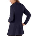 thumbnail image 4 of Cardigans for Women Long Sleeve Swingy Soft Knit Cardigan Sweater W/Pocket-Navy (Large), 4 of 5