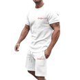 thumbnail image 2 of California Graphic Short Sets for Men Short Sleeve Crewneck T Shirt and Shorts 2 Piece Matching Set Mens Summer Outfits, 2 of 7