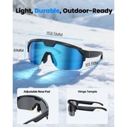 AI Smart Glasses with Camera, Sport AI Camera Glasses with EIS+Gyro Stabilization, Polarized Lenses for Cycling, Dual-Mic Noise Cancelling, IP66 Weatherproof, AI Glasses with Chat GPT