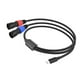 thumbnail image 4 of Cable adaptador de audio auxiliar tipo C macho a 2 XLR Y macho para audio profesional 2m, 4 of 9