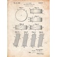 thumbnail image 2 of Borders, Cole 12x14 Gold Ornate Wood Framed with Double Matting Museum Art Print Titled - PP290-Vintage Parchment Hockey Puck Patent Poster, 2 of 4