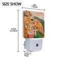 thumbnail image 4 of Yayeee LED Night Light for The Home Plug in With Light Sensors 2 Pack, Pink Cityscape Painting, 4 of 6