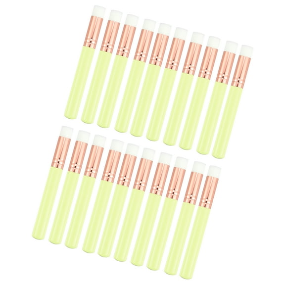 Vocoste Travel Blending Makeup Brush Set Foundation Contour Concealer Blusher Brush 10.3x1.4cm Yellow 20 Pcs