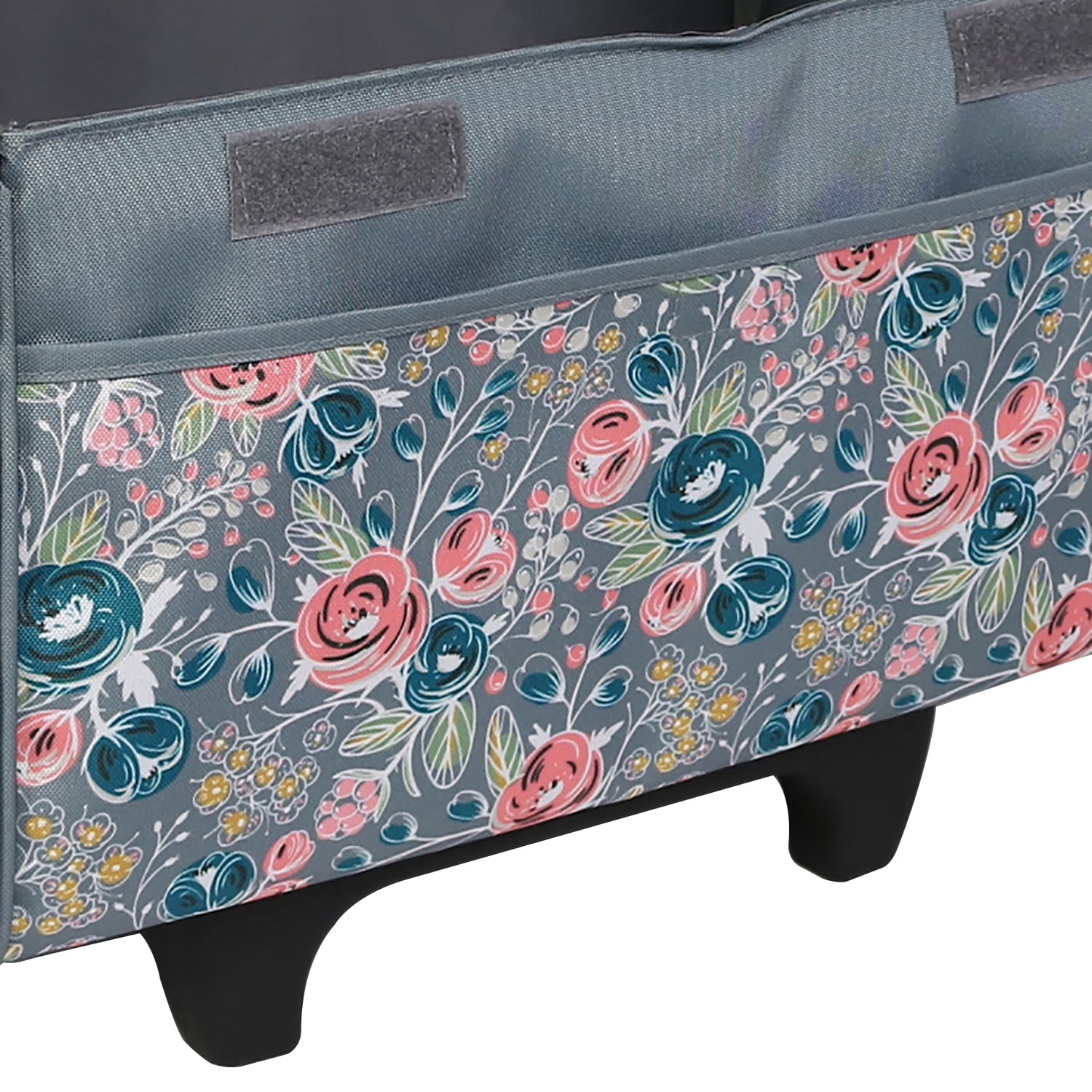 Rolling Sewing Machine Tote Case 7 Storage Spaces Portable Bag Dual Carry  Handle