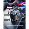 thumbnail image 3 of Cargador de coche ARIPUYBG retráctil de 66 W con Starlight para iPhone Pixel, 3 of 5