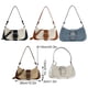 thumbnail image 5 of Bolso de mano cuadrado Qarigey para mujer elegante tipo bandolera marrón claro, 5 of 6