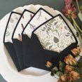 thumbnail image 1 of Retro Envelope Sceau Triangle Travail Méticuleux Couleur Doublée Plantes Arbres Mini Enveloppe Noire pour Fête, 1 of 7