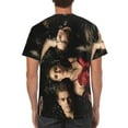 thumbnail image 2 of Poster Vampire Diaries T-Shirt for Men Novelty 3D Pritneted Casual Short Sleeve Tees Shirt Summer Street T Shirt Top, 2 of 7