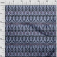 thumbnail image 2 of oneOone Organic Cotton Poplin Twill Fabric Ogee Ikat Print Fabric By The Yard 42 Inch Wide, 2 of 4