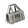 thumbnail image 4 of Elegante bolsa de viaje para mascotas pequeñas: diseño práctico para llevarla de viaje Gris, 4 of 9