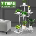 thumbnail image 1 of 7 Tier Plant Stands Flower Pot Holder Indoor Outdoor Metal Plant Shelf Stand Multilayer Potted Planters Display Rack Patio Garden, 1 of 8