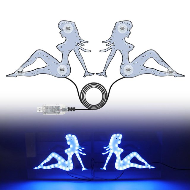 RGB LED Car Decorative Lights USB Control Colorful Dynamic Light Effect New V5