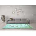 thumbnail image 3 of Ahgly Company Indoor Square Animal Light Blue Traditional Area Rugs, 8' Square, 3 of 4