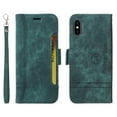 thumbnail image 2 of Dteck Fit for Apple iPhone XS Max 6.5 inch Wallet Phone Case with Wrist Strap,Shockproof Premium PU Leather Magnetic Clasp ID Credit Card Holder Slots Flip Stand Protective Phone Cover,Green, 2 of 15