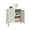 Cream, variant on SinCiDo Wooden Bathroom Floor Cabinet with Adjustable Shelf, Modern Fluted Arched Freestanding Bathroom Storage Cabinet for Bathroom