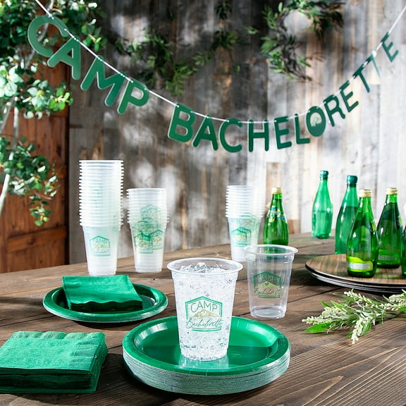 Fun Express Bulk 149 Pc. Camp Bachelorette Party Disposable Tableware Kit for 48