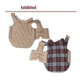 thumbnail image 4 of La chaqueta para perros a cuadros se puede usar en ambos lados de la ropa para mascotas en otoño e invierno., 4 of 5