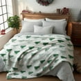 thumbnail image 3 of Christmas Flannel Blanket Throw, Christmas Pine Tree Green Soft Fuzzy Plush Cozy Fleece Blankets for Couch Sofa Bed Lounging, Ideal Gifts for Kids Adults Wife Self, 50x60, 3 of 6