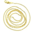 thumbnail image 2 of 14K Solid Yellow Gold 1.5mm Wide Diamond Cut Cable Link Chain 22 Necklace with Lobster Clasp, 2 of 3