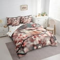 thumbnail image 3 of Feelyou Pink Bird Bedding Comforter Set 7pcs, Blossoms Flower Floral King Bedding Sets, Kawaii Animal Reversible Bed Sheets, Ultra Soft Home Decor, 3 of 7