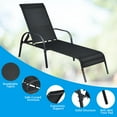 thumbnail image 4 of Costway Set of 2 Patio Lounge Chairs Sling Chaise Lounge Recliner Adjustable, 4 of 10