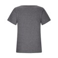thumbnail image 5 of ZunFeo Blouses for Women V Neck Comfy Short Sleeve Slim Printed Casual Junior Tops Tee Shirts Dark Gray XL, 5 of 5