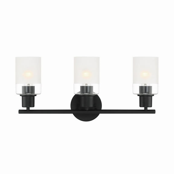 Designers Fountain Cedar Lane 3 Light Matte Black Bathroom Vanity Light Fixture, D236M-3B-MB