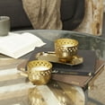 thumbnail image 2 of CosmoLiving by Cosmopolitan 2 Holder Gold Metal Jasmine Scented Cutout Spotted 7 oz 1 Wick Candle with White Wax, (Set of 2), 2 of 8