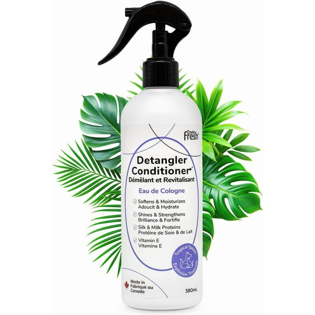Dog Hair Detangler Conditioner by EnviroFresh, Shine & Stengthens, All Natural, Leave-in Conditioner,Coat Detangler, Matted Dog Hair, Tropical Splash Fresh Scent #680