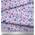 thumbnail image 3 of Soimoi Velvet Fabric Butterfly & Flower Floral Print Fabric by the Yard 58 Inch Wide, 3 of 3