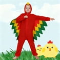thumbnail image 4 of WhouRiu Little Boy Girl Outfits Role Play Cartoon Chicken Shaped Long Sleeve Bodysuit Holiday Party Soft Outfit Set Red,Sized 7-8, 4 of 6