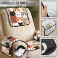 thumbnail image 5 of TSOVTHRID Cat Print Non Slip Recliner Chair Covers, Reclining Chair Armrest Cover with Storage Pockets, Washable Comfy Recliner Couch Slipcovers for Home, 5 of 7